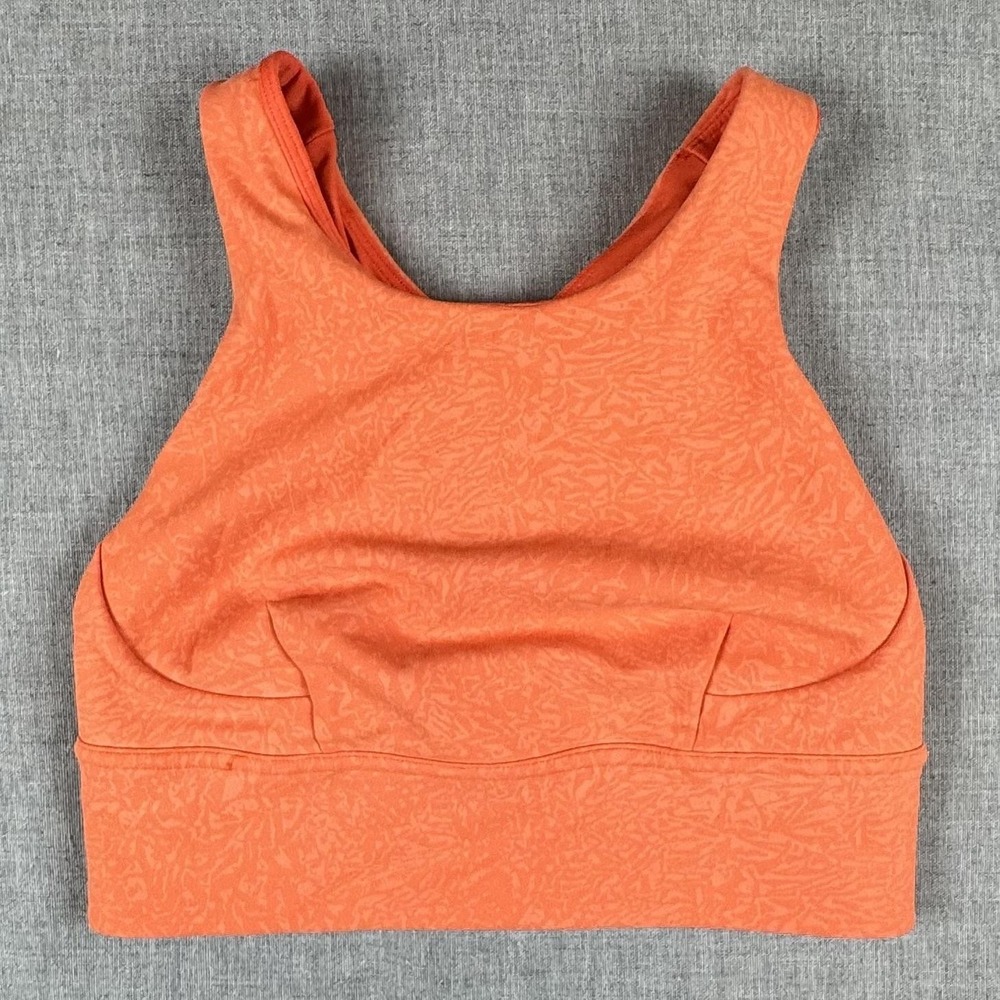 lululemon athletica Orange High-Neck Sports Bra